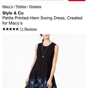 Style & Co. xsmall sleeveless dress